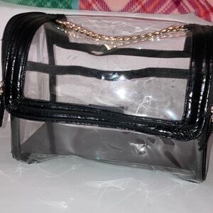 Transparent Black Trim makeup Bag